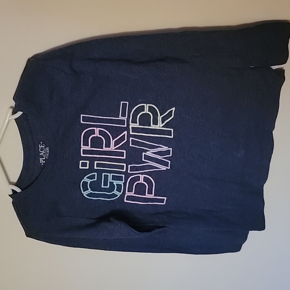 Girl Power Longsleeve Tshirt, The Children's Place, Size 5/6 - Picture 1 of 3